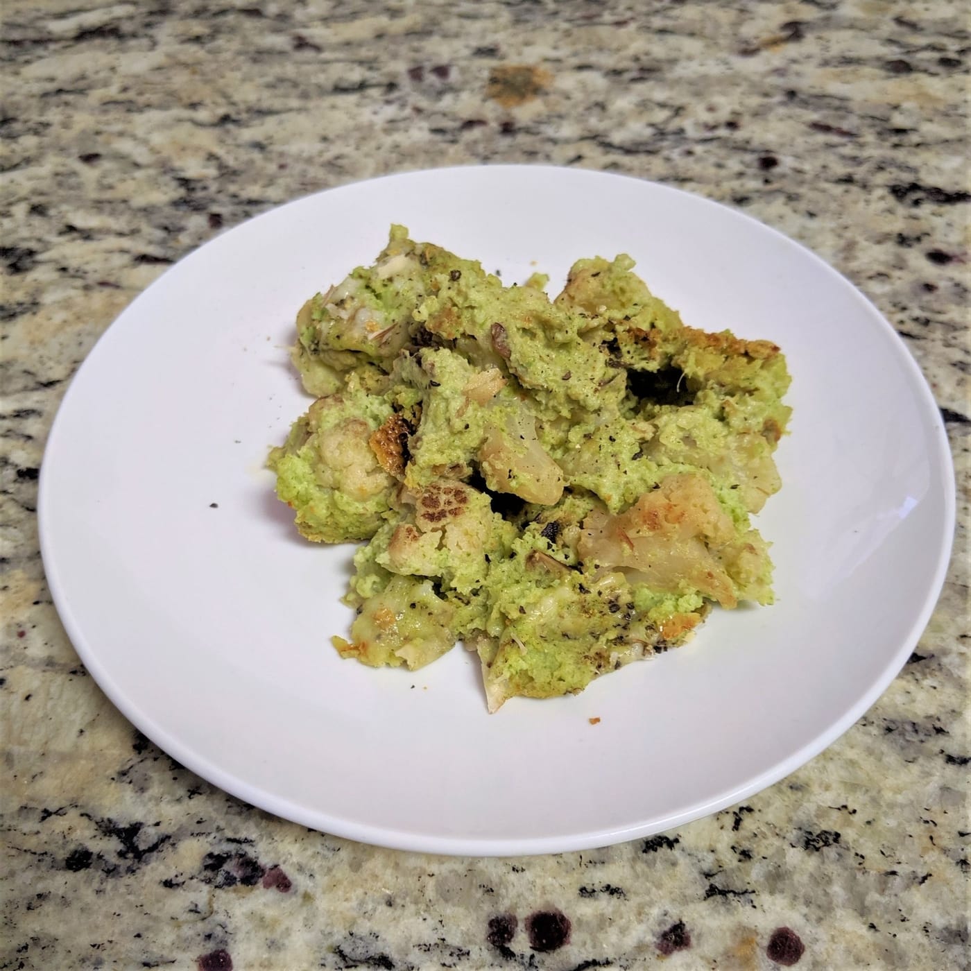Roasted cauliflower and cheese